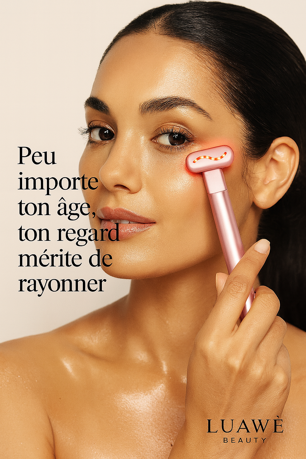 Stylet visage LED anti-âge - Soin fermeté, Réduction rides,cernes & poches